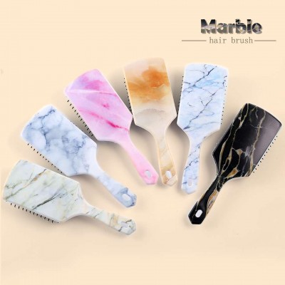 oem paddle gold marble texture hair brush