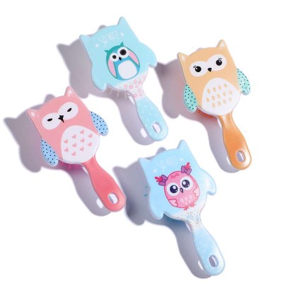 Factory direct owl cartoon cute hair brush massage hair brush