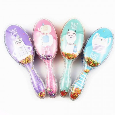 Hot Sales Colorful plastic hair brush Salon One-Step Transparent Hair brush