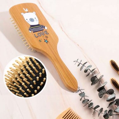 Paddle brush hair private label female hair scalp massager brush