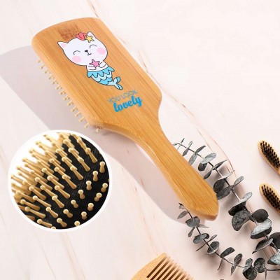 Bamboo eco hair brush natural hair painting brush