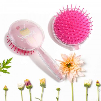 Hot selling plastic hair brush hairdressing hair brush round edge anti-static hair brush